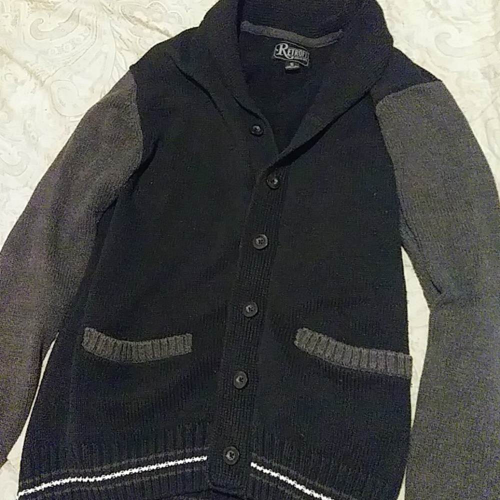 Grey knit jacket